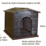 Caseta imitación madera para perro mediano o grande
