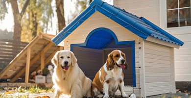 ¿Puedo usar una caseta prefabricada para dos perros?